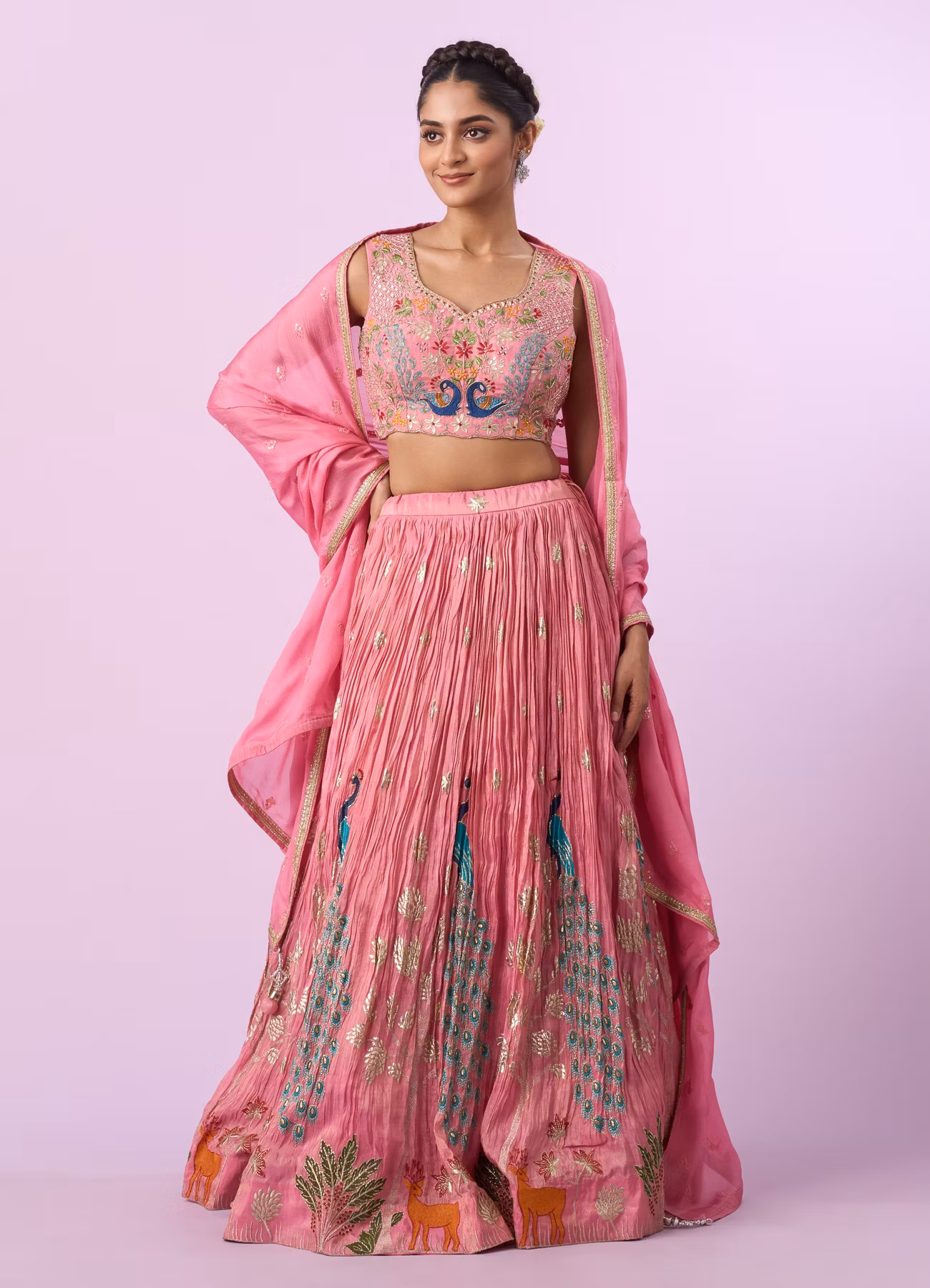 Pink Tissue Radiance Lehenga