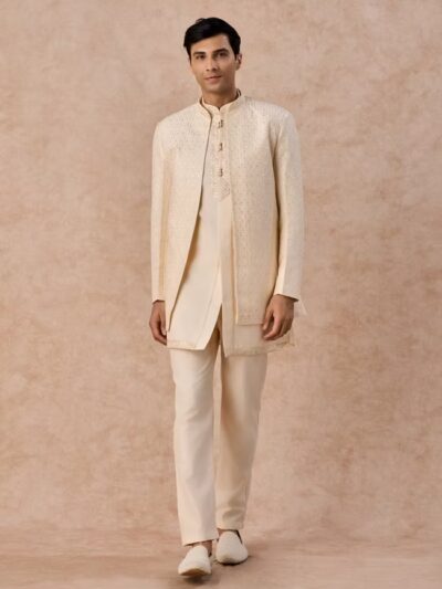 Majestic Cream Indo Western Ensemble